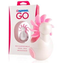 SQWEEL GO WHITE ORAL SEX STIMULATOR WITH USB CHARGER