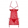OBSESSIVE REDIOSA CHEMISE AND THONG RED