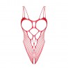 BODY CON ABERTURA B133 TALLA QUEEN OBSESSIVE ROJO