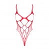 BODY CON ABERTURA B133 TALLA QUEEN OBSESSIVE ROJO