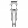 OBSESSIVE S815 GARTER STOCKINGS BLACK