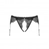 OBSESSIVE ROMANESA CROTCHLESS GARTER BELT BLACK