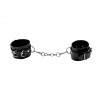ALGEMAS OUCH! LEATHER HANDCUFFS PRETAS