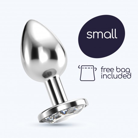 PLUG ANAL BIJOU TRANSPARENT PETIT CRUSHIOUS AVEC SAC VELOUT&Eacute; GRATUIT