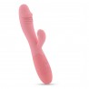 VIBROMASSEUR RABBIT RECHARGEABLE BLOSSOMS ROSE PASTEL ET LUBRIFIANT &Agrave; BASE D&rsquo;EAU INCLUS CRUSHIOUS