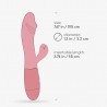 VIBRADOR RECARGABLE CON ESTIMULADOR DE CL&Iacute;TORIS BLOSSOMS ROSA PASTEL Y LUBRICANTE DE BASE AGUA INCLUIDO CRUSHIOUS