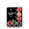 BOLAS LUBRIFICANTES BEIJ&Aacute;VEIS BRAZILIAN BALLS MULTISABORES 6 X 4GR