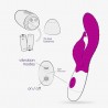 VIBRADOR CON ESTIMULADOR DE CL&Iacute;TORIS GUMMIE MORADO Y LUBRICANTE DE BASE AGUA INCLUIDO CRUSHIOUS