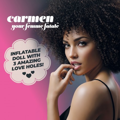 CARMEN LA FEMME FATALE POUP&Eacute;E GONFLABLE M&Eacute;TISSE CRUSHIOUS