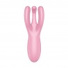 VIBRADOR THREESOME 4 COM APP SATISFYER ROSA