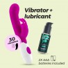 VIBROMASSEUR RABBIT JIGGLIE ET LUBRIFIANT &Agrave; BASE D&rsquo;EAU INCLUS CRUSHIOUS