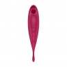 VIBRADOR TWIRLING PRO SATISFYER COM APLICA&Ccedil;&Atilde;O CONNECT VERMELHO
