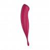 VIBRADOR TWIRLING PRO SATISFYER COM APLICA&Ccedil;&Atilde;O CONNECT VERMELHO