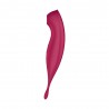 VIBRADOR TWIRLING PRO SATISFYER COM APLICA&Ccedil;&Atilde;O CONNECT VERMELHO