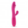 VIBROMASSEUR RABBIT RECHARGEABLE BLOSSOMS ROSE VIF ET LUBRIFIANT &Agrave; BASE D&rsquo;EAU INCLUS CRUSHIOUS