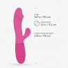 VIBRADOR RECARREG&Aacute;VEL COM ESTIMULADOR DE CLIT&Oacute;RIS BLOSSOMS ROSA CHOQUE E LUBRIFICANTE &Agrave; BASE DE &Aacute;GUA INCLU&Iacute;DO CRUSHIOUS