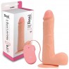 VIBRADOR REAL&Iacute;STICO REAL RAPTURE FIRE PASSION 9'' BRANCO