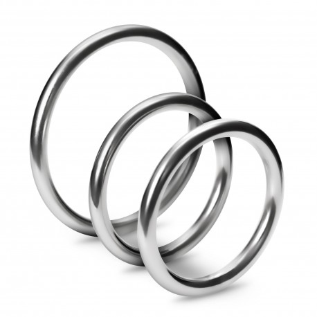 METALEROS ENSEMBLE DE 3 COCKRING EN M&Eacute;TAL CRUSHIOUS