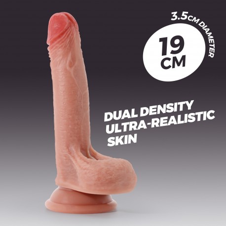 DILDO DE SILICONE L&Iacute;QUIDO INVIKTUS 7 CRUSHIOUS PELE