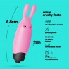O-PET LAPIN AVEC VIBROMASSEUR BULLET &Agrave; 10 VIBRATIONS ROSE PASTEL CRUSHIOUS