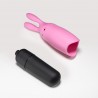 O-PET LAPIN AVEC VIBROMASSEUR BULLET &Agrave; 10 VIBRATIONS ROSE PASTEL CRUSHIOUS