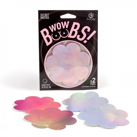 CACHE-T&Eacute;TONS EN FORME DE FLEUR WOW BOOBS! SECRET PLAY