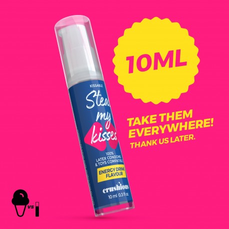 GEL LUBRICANTE STEAL MY KISSES DE SABOR BEBIDA ENERG&Eacute;TICA CRUSHIOUS 10ML