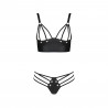 CONJUNTO DE 2 PE&Ccedil;AS MALWIA BIKINI PRETO TAMANHO QUEEN PASSION