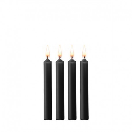 CONJUNTO DE 4 VELAS PRETAS TEASING WAX CANDLES OUCH!