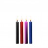 CONJUNTO DE 4 VELAS COM MIX DE CORES TEASING WAX CANDLES OUCH!