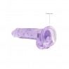 REALROCK REALISTIC DILDO WITH BALLS 7 /18 CM PURPLE