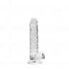 REALROCK REALISTIC DILDO WITH BALLS 7 /18 CM TRANSPARENT