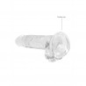 REALROCK REALISTIC DILDO WITH BALLS 7 /18 CM TRANSPARENT