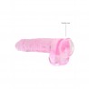 REALROCK REALISTIC DILDO WITH BALLS 9 /23 CM PINK 