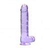 DILDO REALISTA CON TESTICULOS CRYSTAL CLEAR 9 /23 CM  REALROCK