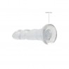 REALROCK CRYSTAL CLEAR NON-REALISTIC DILDO WITH SUCTION CUP 7 /17 CM 