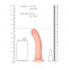 DILDO CURVED REALISTIC 6 /15,5 CM FLESH REALROCK