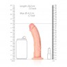 DILDO CURVED REALISTIC 7 /18 CM FLESH REALROCK