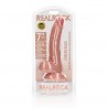 DILDO REALISTA COM TEST&Iacute;CULOS CURVED 7 /18CM FLESH REALROCK