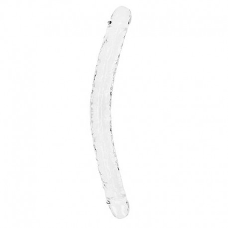 REALROCK CRYSTAL CLEAR REALISTIC DOUBLE DONG 18 /45 CM TRANSPARENT 