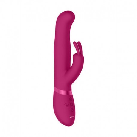 VIBRADOR IZARA ROTATING BEADS RABBIT ROSA VIVE