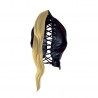 OUCH! EXTREME BLACK MASK WITH BLONDE PONYTAIL 