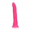 GODE SLIM REALISTIC GLOW IN THE DARK 9'' / 22,5 CM ROSE REALROCK