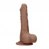 DILDO COM TEST&Iacute;CULOS TAN 7 / 17 CM REALROCK