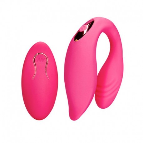 VIBRADOR PARA PAREJAS CON MANDO A DISTANCIA WILD STRAWBERRY LOVELINE