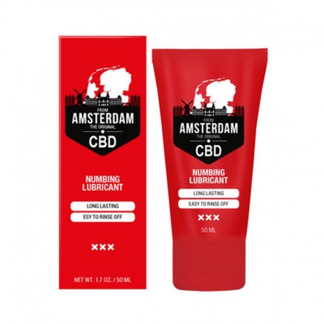 LUBRIFIANT ANESTH&Eacute;SIANT &Agrave; BASE D'EAU ORIGINAL CBD FROM AMSTERDAM 2 FL OZ 50 ML PHARMQUESTS