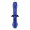 DILDO DE VIDRO DOUBLE CRYSTAL AZUL SATISFYER