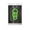 CONJUNTO DE 3 ANILLOS PARA EL PENE GLOW IN THE DARK OUCH!