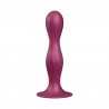DILDO KINETIQUE DOUBLE BALL-R  WEIGHTED DILDO ROUGE SATISFYER