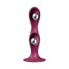 DILDO KINETIQUE DOUBLE BALL-R  WEIGHTED DILDO ROUGE SATISFYER